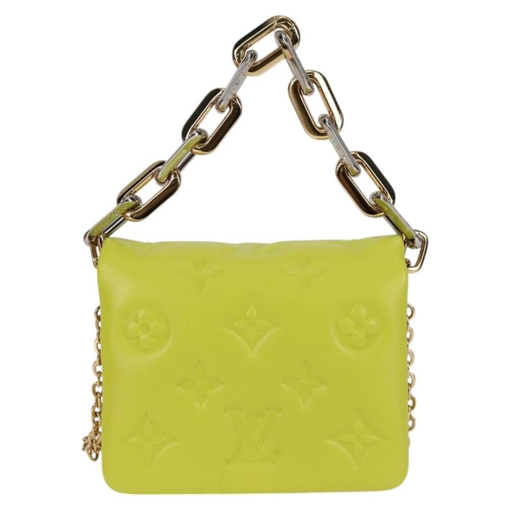 Louis Vuitton Monogram Leather Emboss Coussin Belt Bag Yellow